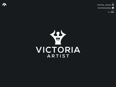 VICTORIA ARTIST av branding design graphic design logo minimal va victoria artist
