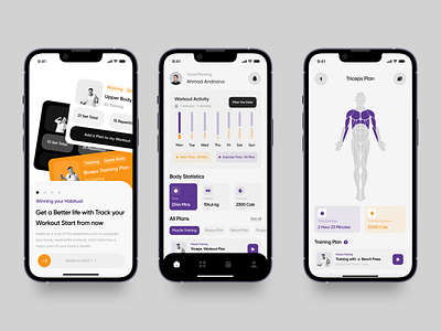 Workoutz app design health mobile tracking ui ux workout
