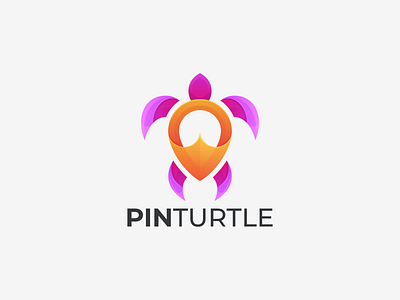 PIN TURTLE branding design graphic design icon logo pin turtle turtle coloring turtle icon turtle logo