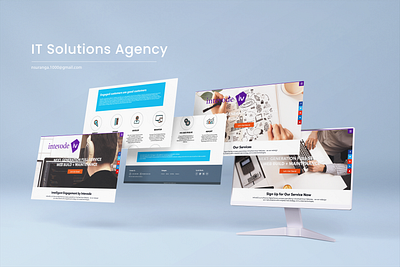 Web Template for IT Solutions Agency branding design graphic design illustration solutions typography ui ux vector