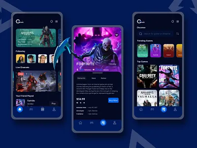 GameHub: Streamlined Gaming Made Easy app design gamingappdesign malamuix mobile app ui userfriendlyinterface