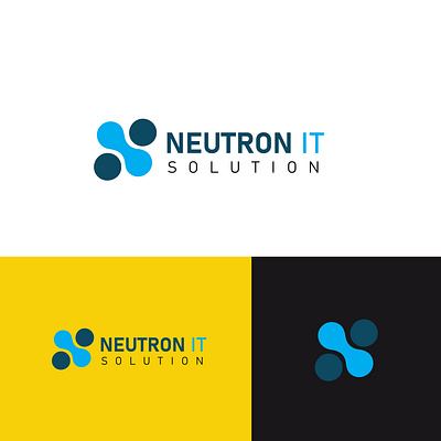Neutron It solution minimalist logo design template branding business logo design graphic design green text logo illustration logo minimal logo modern logo ui