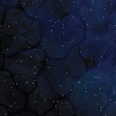 Ocean of Stars Background 2d adobe illustrator background design digital digital art galaxy game assets graphic design illustration ocean outer space planets sky space stars video game wallpaper water waves