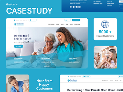 Firstlantic Case Study caremanagment design homecare logo typography ui ux