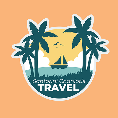 Santorini-Chaniotis-Travel-Logo branding branding design business logo company logo corporate graphic design logo logo design logo maker minimal minimalist modern