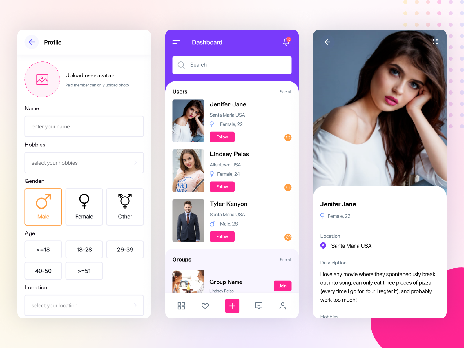 Voice - Dating App ️ - Plans by iGex Solutions on Dribbble