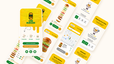 Customize, Arrange And Crunch! One Burger Prototype Using Figma figma ui user experience design user interface design ux