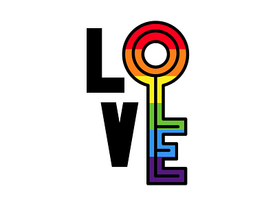 Day 12 Love is the Key! :) 🏳️‍🌈 adobeillustrator art artwork design dribbble illustration key love rainbow vector