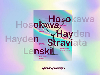 Cocktail Poster animation app branding design graphic design illustration ui