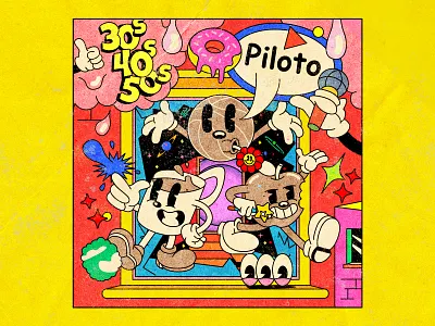 vinyl album piloto music 1930 1930s album album art album artwork art art direction cartoon character cd merch music old cartoon old school record record sleeve vintage vinyl