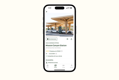 EV Charging Station Info accessibility app design button design charge station charging station electric vehicle ev app ev charging figma inclusive design ios app iphone 14 pro minimal navigation ocpi ocpp product design tesla ui ux design