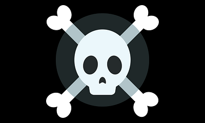 Space Pirate Skull & Crossbones 🏴‍☠️ 2d adobe illustrator crossbones cute design digital digital art game game asset game assets graphic design illustration pirate pirate flag skull