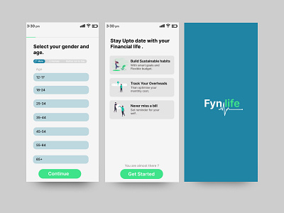 Fyn Life Screen #1-3 branding graphic design ui