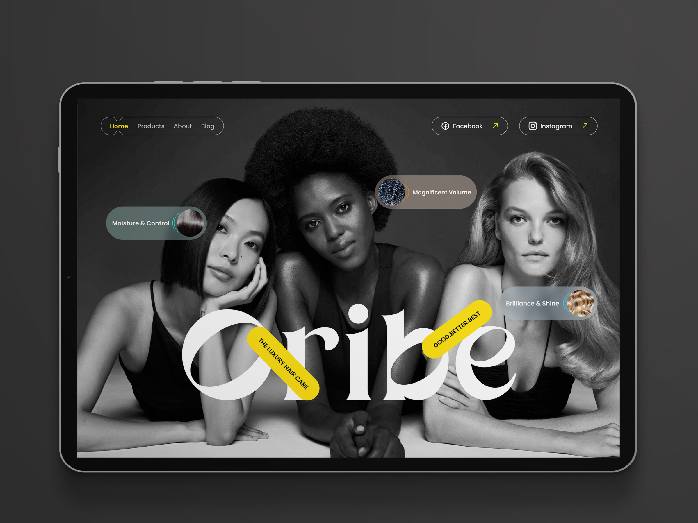 Hair Care Website design figma hair care minimal product design ui ux website