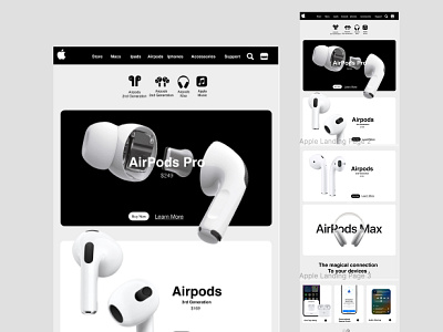 Apple Official landing page UI Design branding graphic design ui