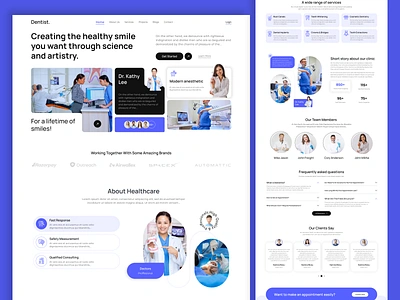 🧑‍⚕️Dentist - Dental Clinic Website Design clean website dental branding dental care dental clinic dental website dentist dentistry design landing page minimal uiux web website