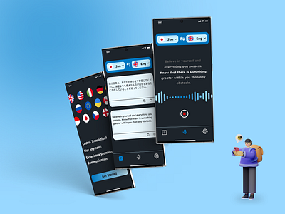 AI Language Translation App app design figma design language translation app mobile design ui ux