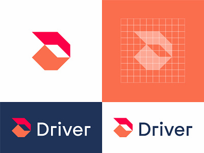 Driver d design driver lettermark logo