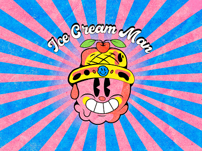 ice cream man 1930s cartoon character cartoon mascot cartoonlogo character icecream illustration logo mascot old cartoon old school rubber hose rubberhose tee tshirt design vintage