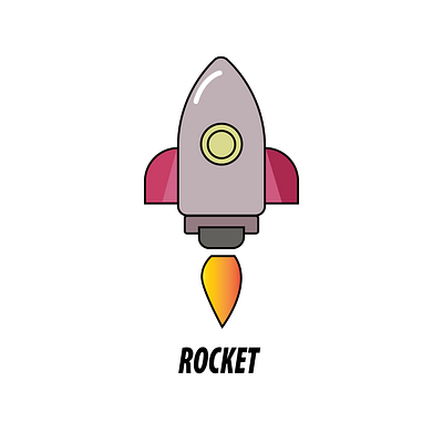 ROCKET graphic design illustration logo vector