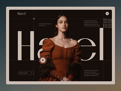 Hazel - Actor Portfolio Website actor branding celebrity design graphic design landing page portfolio ui web design