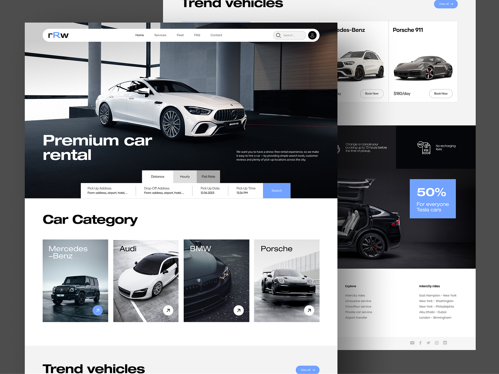rRw Premium Car Rental site by Usman A. on Dribbble