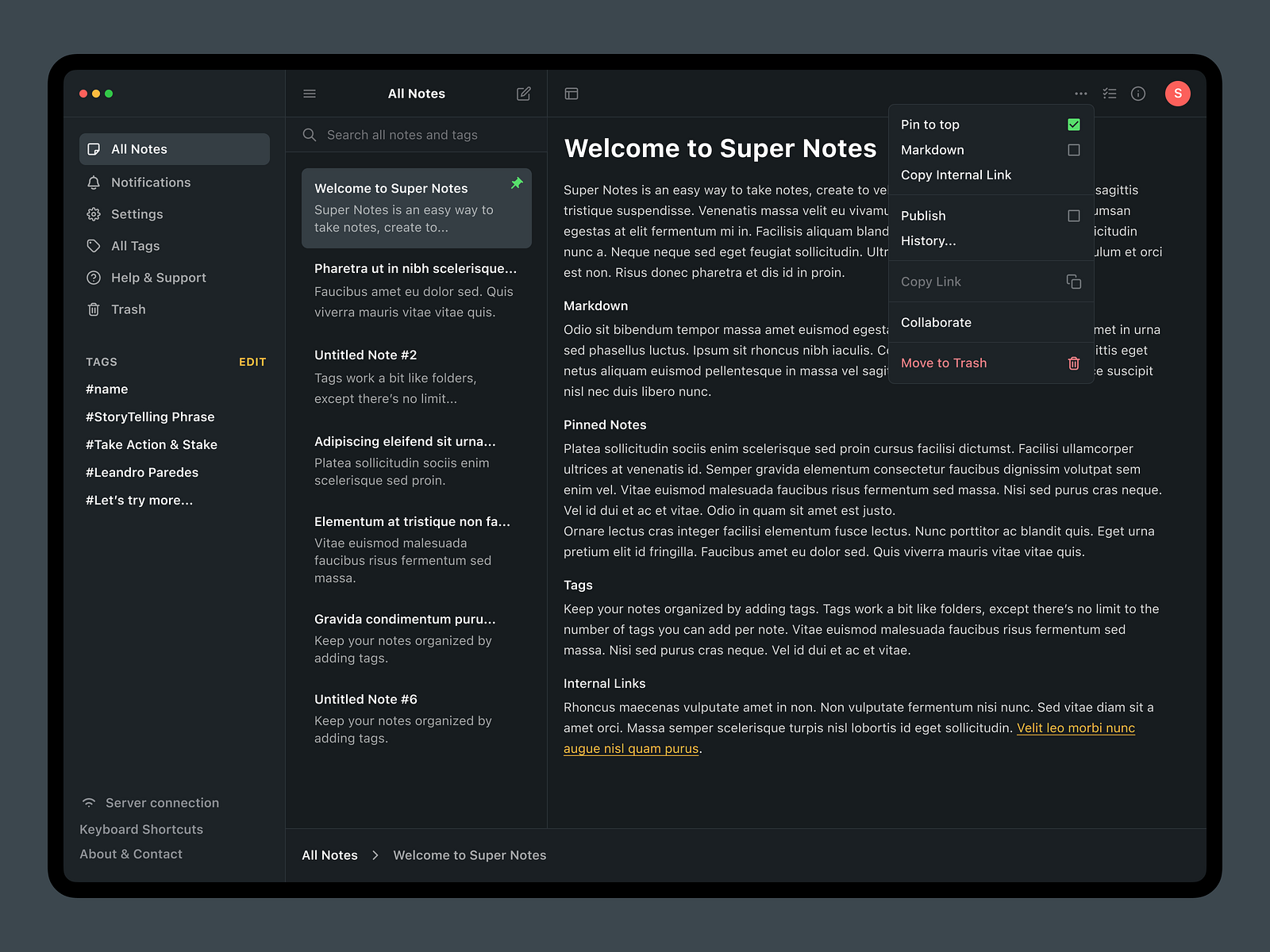 Desktop Application UI for adding notes by Makatsaria on Dribbble