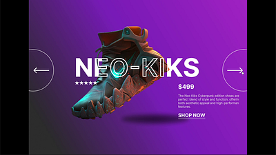 Futuristic Footwear: Neo Kiks Cyberpunk Collection Unleashed animation branding graphic design motion graphics ui