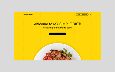 My Simple Diet website concept concept design food homepage inspiration layout minimalist registration form shopping cart ui web design website yellow