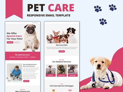 Pet Care – Multipurpose Responsive Email Template cat dog email template multipurpose responsive