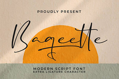 Baqeette - Modern Script Font abc