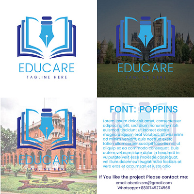Concept: Educare -Logo Design (Unused ) collegelogo educationlogo logodesign logofolio logotype schoollogo universitylogo
