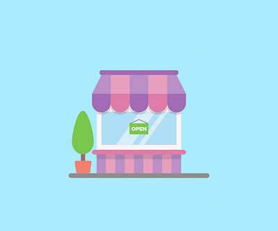 Ice Cream Shop 2d animation after effects animation illustration motion design motion graphics