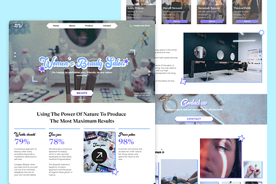 Women`s beauty salon branding design landing modern ui ux web web design