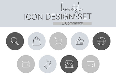 Icon Design Set E Commerce internet