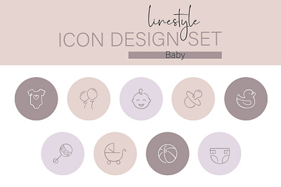 Icon Design Set Baby young