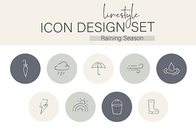 Icon Design Raining Season cloud