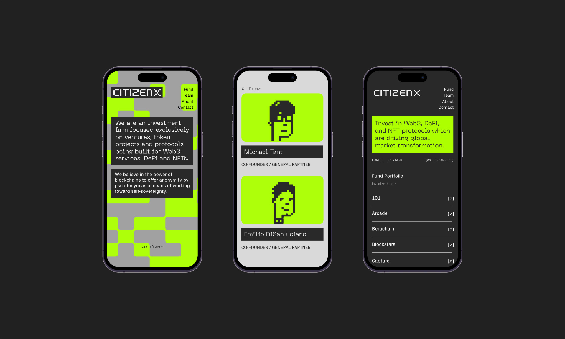 Citizen X animation branding design development graphic design ui vector webflow website