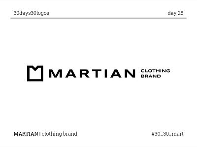 MARTIAN brand branding clothing letter logo m t shirt
