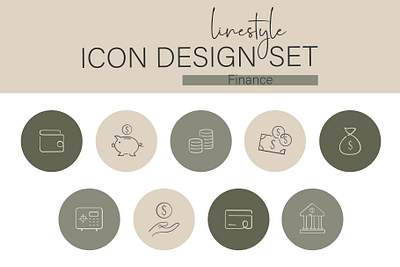 Icon Design Set Finance payment