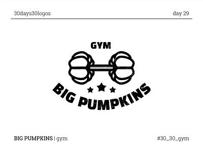 BIG PUMPKINS barbell big pumpkins branding challenge eco grunge gym logo pumpkin