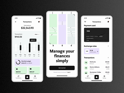 Finance App app design ui ux