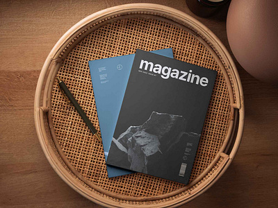 Two Magazines on Table Mockup (PSD) free download free mockup free psd mockup freebie magazine magazine design magazine mockup mockup mockup design mockup download