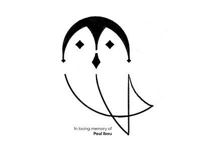 In loving memory of Paul Ibou belgium branding ibou logo logo designer owl paul paul ibou