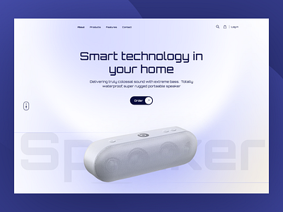 Home speaker store website design 2023 bluetooth clean home speaker music sound speaker trendy ui ui design ux web application design web design web ui website design