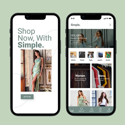 SIMPLE Fashion Store app branding design typography ui ux