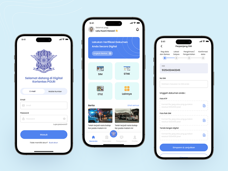 Digital Korlantas POLRI Mobile REVAMP by Lalu Husni Hawari on Dribbble