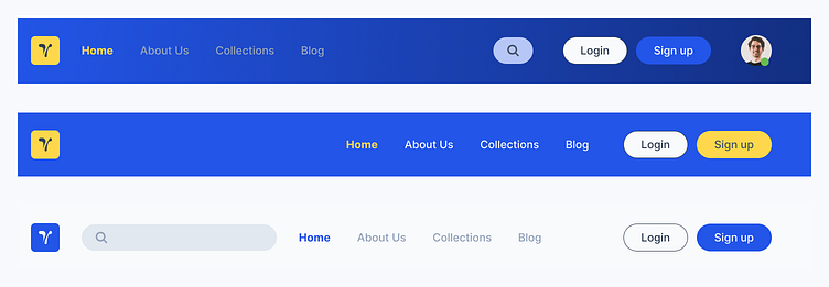 Header Navigation (Daily UI Challenge Day 53) by Oni Stephen on Dribbble