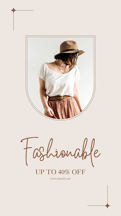 Fashionable Sale design portrait