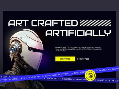 AI Art Generator Website ai branding dark design figma future ui webdesign website